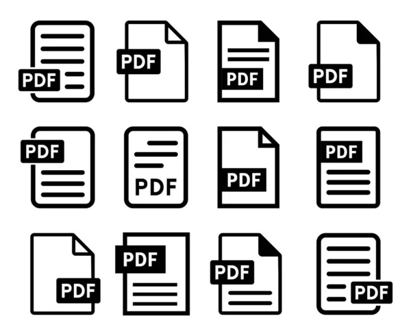 Pdf File Icon White Background — Stock Vector