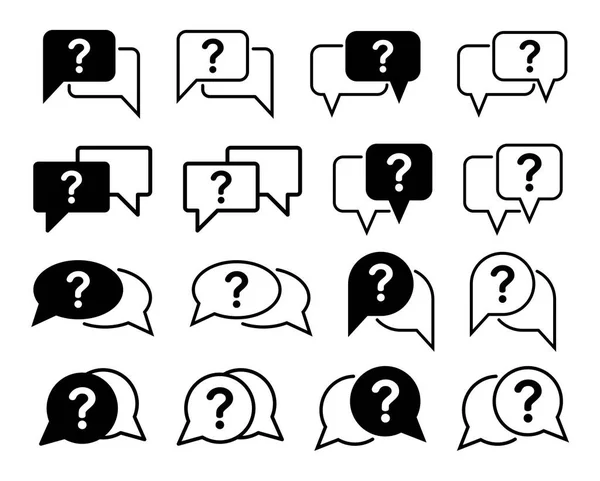 stock vector chat icon with question mark