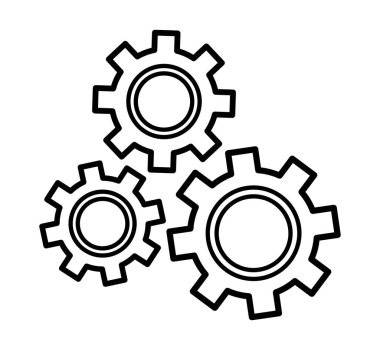 gears on a white background clipart