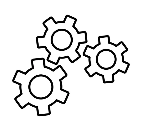 Engrenages Sur Fond Blanc — Image vectorielle