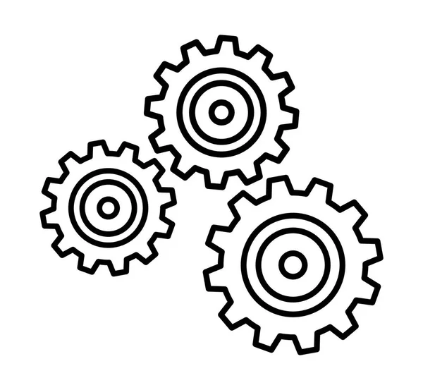 Gears White Background — Stock Vector