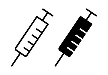 Beyaz arkaplanda şırınga simgesi