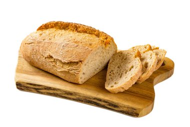 bir kesme tahtası üzerinde ekmek