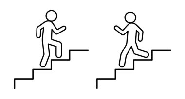 Merdivenlerdeki adamın simgesi.