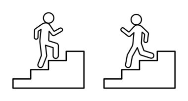 Merdivenlerdeki adamın simgesi.