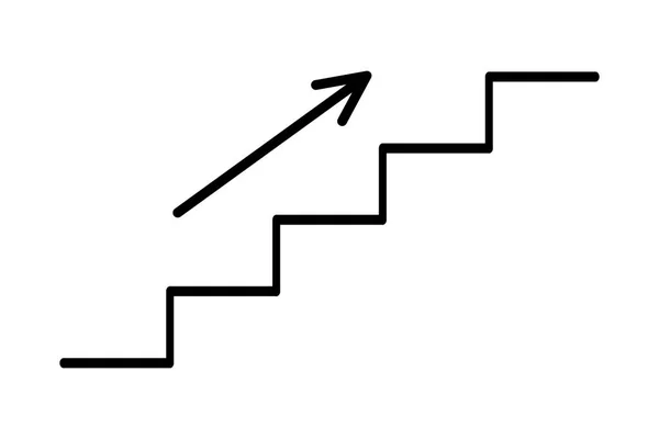 Stairs Icon White Background — Vetor de Stock