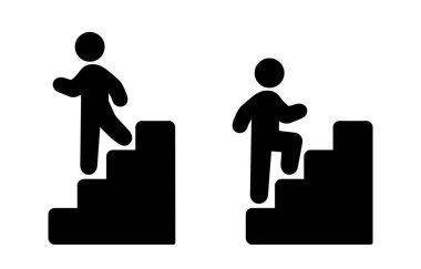 Merdivenlerdeki adamın simgesi.
