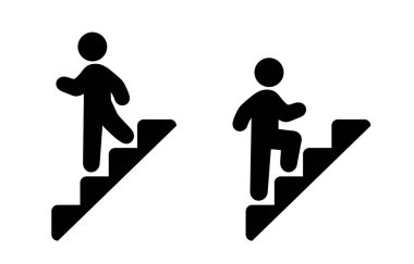 Merdivenlerdeki adamın simgesi.
