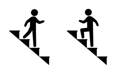 Merdivenlerdeki adamın simgesi.