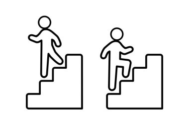 Merdivenlerdeki adamın simgesi.