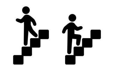 Merdivenlerdeki adamın simgesi.