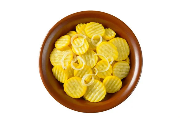 Insalata Zucchine Sfondo Bianco — Foto Stock