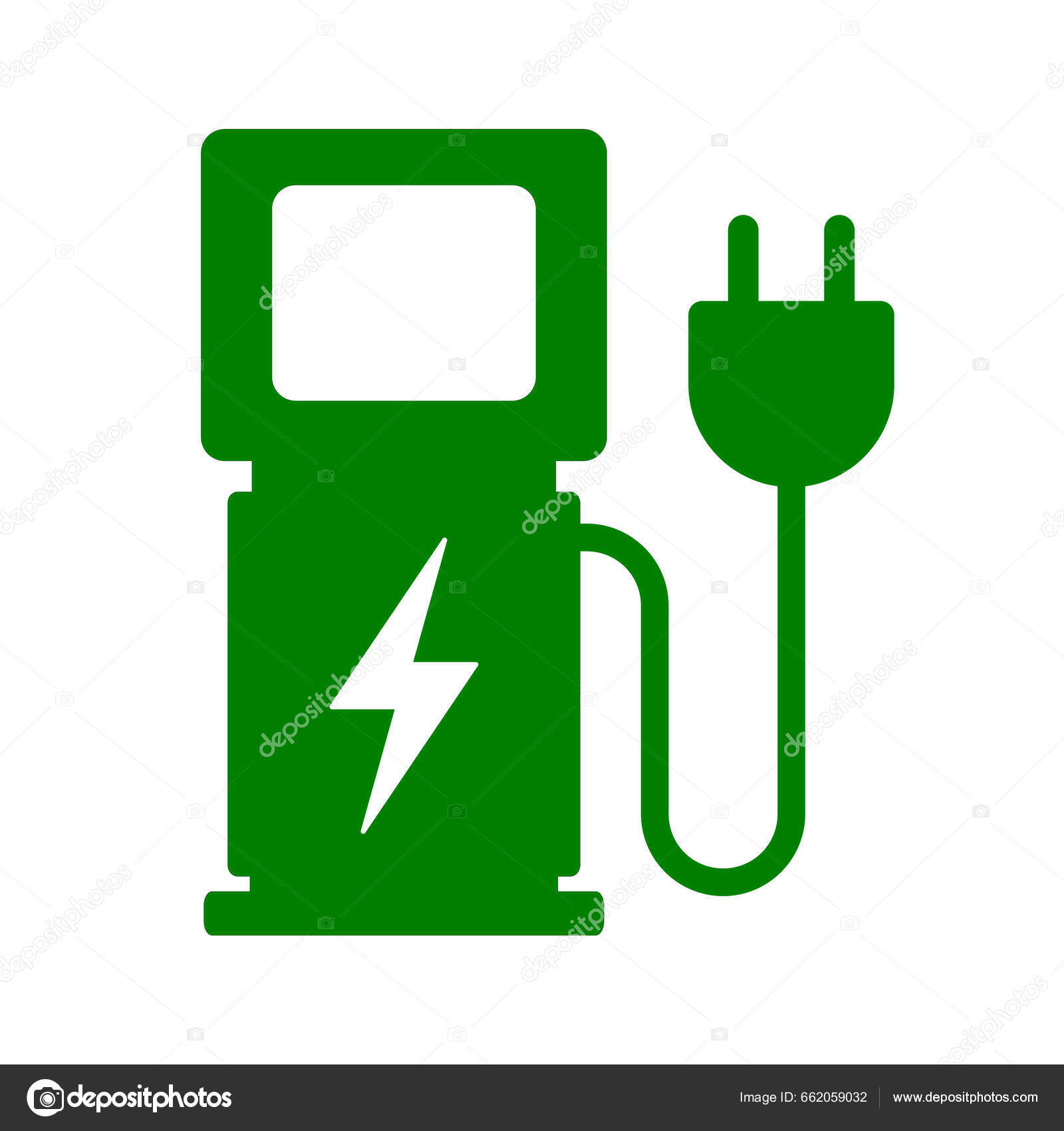 Electric Vehicle Charging Icon Distributor Stock Vector by ©robert6666