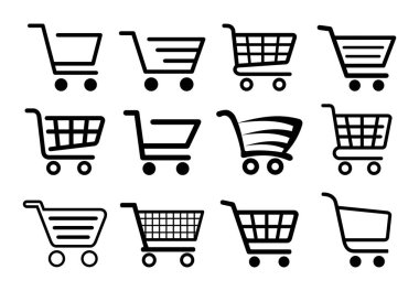 Alışveriş ikonu için alışveriş arabası