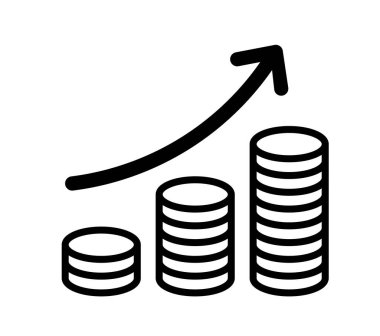 kar büyüme grafiği, madeni para simgesi