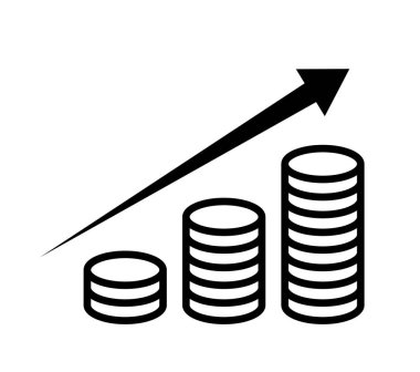 kar büyüme grafiği, madeni para simgesi