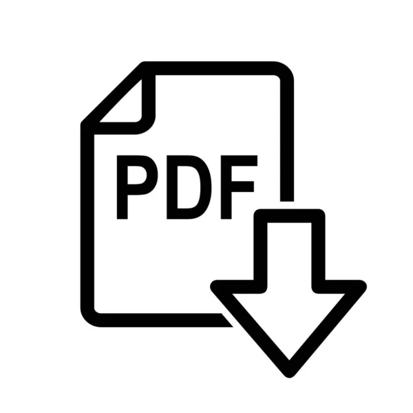 Піктограма Файла Pdf Білому Тлі — стоковий вектор