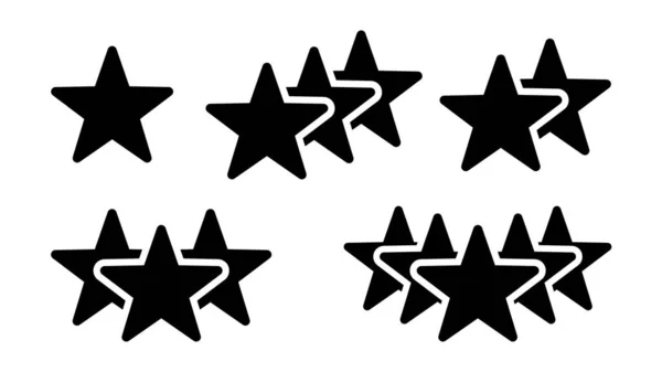 Иконки Звезд Белом Фоне — стоковый вектор