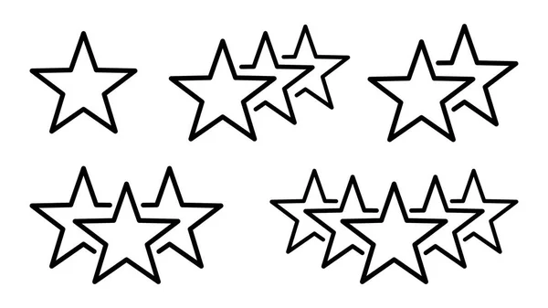 Sterne Symbole Auf Weißem Hintergrund — Stockvektor
