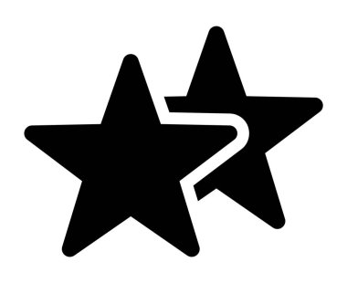 Beyaz arkaplanda yıldız simgeleri