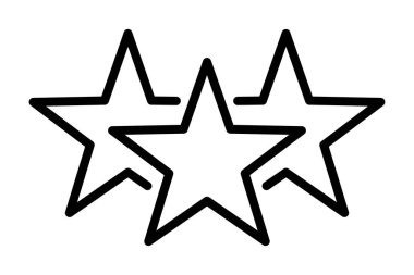 Beyaz arkaplanda yıldız simgeleri