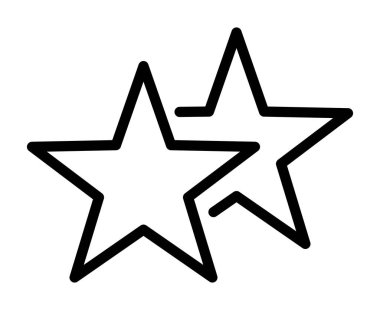 Beyaz arkaplanda yıldız simgeleri