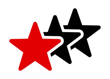 Beyaz arkaplanda yıldız simgeleri