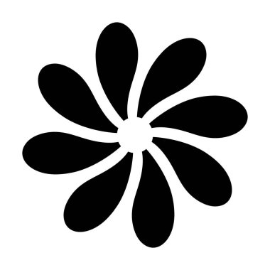 Beyaz arkaplanda çiçek simgesi izole edildi