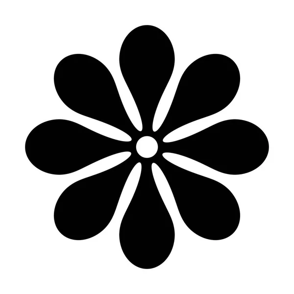 Ikona Kwiatów Izolowana Białym Tle — Wektor stockowy
