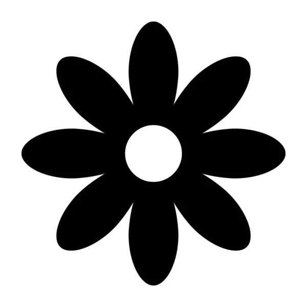 Blomma Ikon Isolerad Vit Bakgrund — Stock vektor
