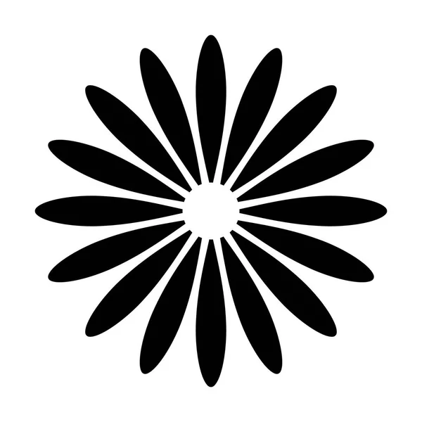 Ikona Kwiatów Izolowana Białym Tle — Wektor stockowy