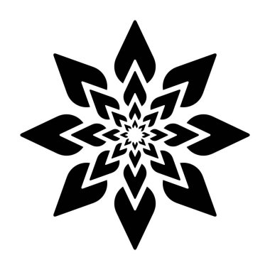 Beyaz arkaplanda çiçek simgesi izole edildi