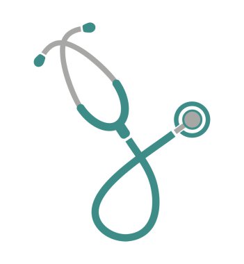 Beyaz arkaplanda steteskop simgesi