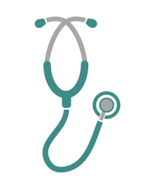 Beyaz arkaplanda steteskop simgesi