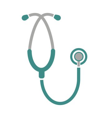 Beyaz arkaplanda steteskop simgesi