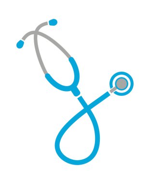 Beyaz arkaplanda steteskop simgesi