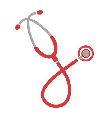 Beyaz arkaplanda steteskop simgesi