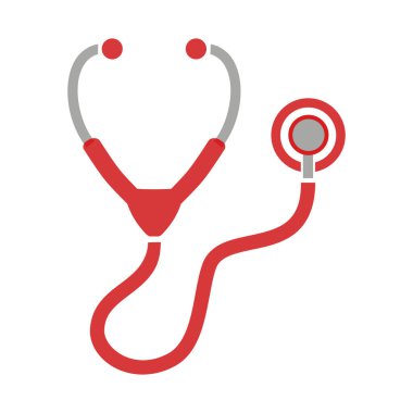 Beyaz arkaplanda steteskop simgesi