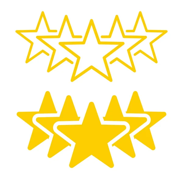 Sterne Symbole Auf Weißem Hintergrund — Stockvektor