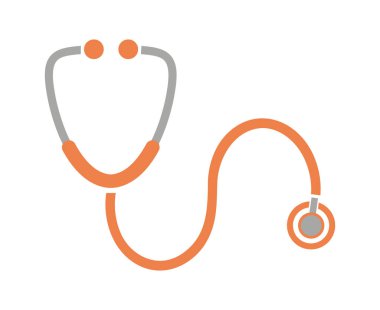 Beyaz arkaplanda steteskop simgesi