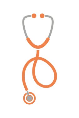 Beyaz arkaplanda steteskop simgesi