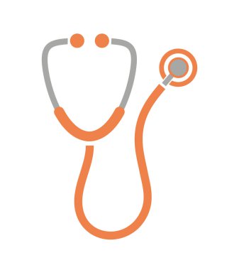 Beyaz arkaplanda steteskop simgesi