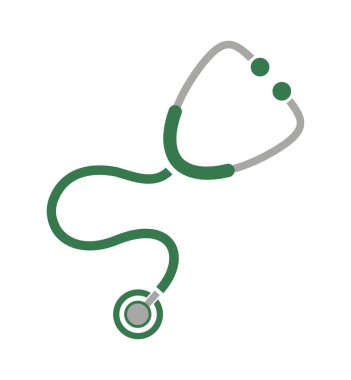 Beyaz arkaplanda steteskop simgesi