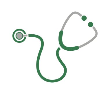 Beyaz arkaplanda steteskop simgesi