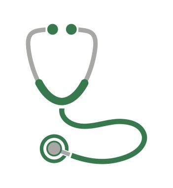 Beyaz arkaplanda steteskop simgesi