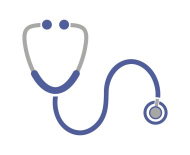 Beyaz arkaplanda steteskop simgesi