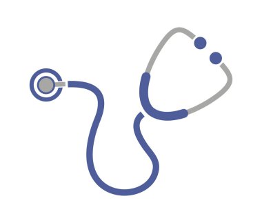 Beyaz arkaplanda steteskop simgesi