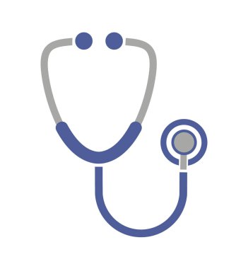 Beyaz arkaplanda steteskop simgesi