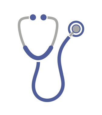 Beyaz arkaplanda steteskop simgesi