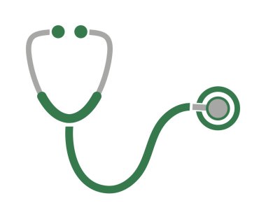 Beyaz arkaplanda steteskop simgesi